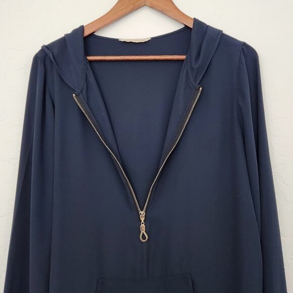 Soft Surroundings Women's Hooded Sheer Long Sleeve Blouse Size Large - Picture 3 of 5